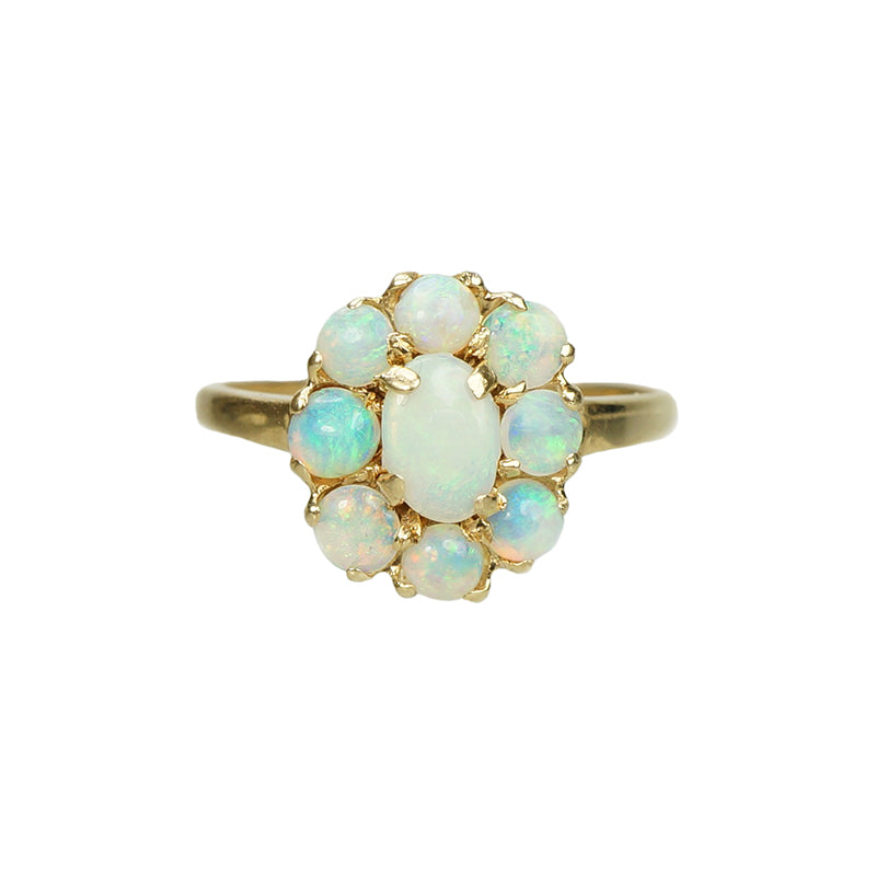Vintage Opal Cluster Ring