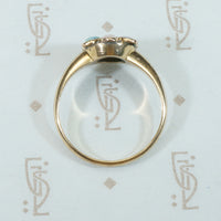 Antique Opal Flower Rose Gold Ring
