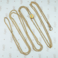 Fabulous Gold Flower Slide with a Fiery Opal Watch Chain