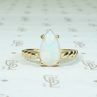 Polychromatic Vintage Opal Solitaire Ring by 720