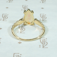 Polychromatic Vintage Opal Solitaire Ring by 720
