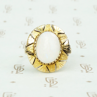 Vintage opal ring with sun design