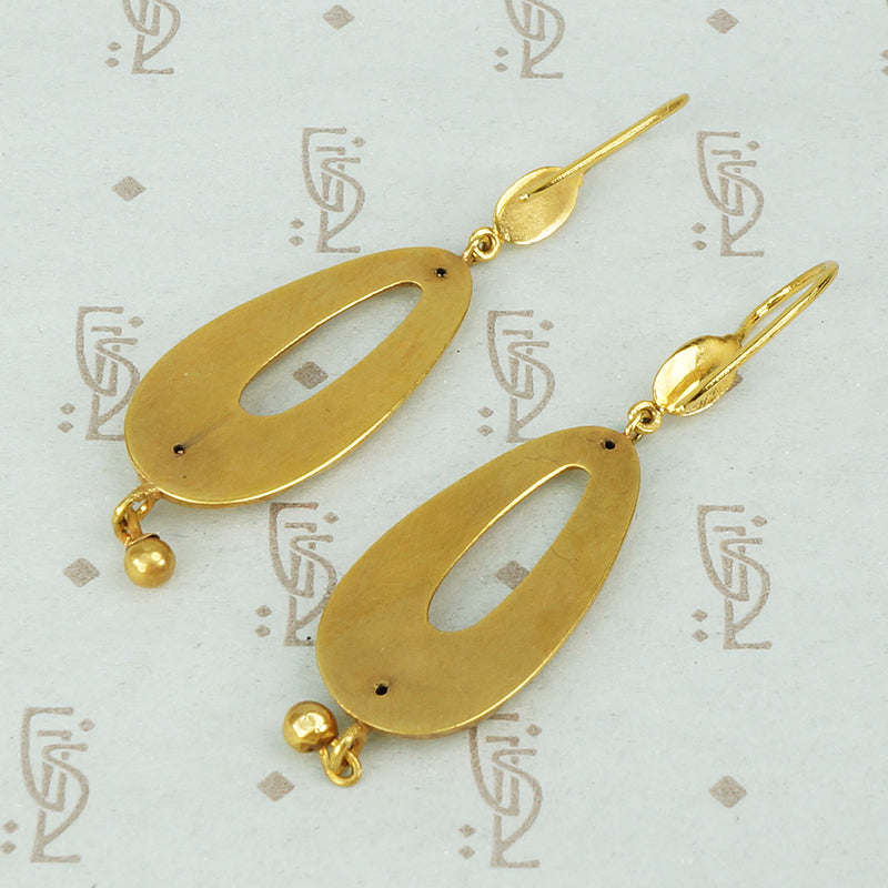 15ct yellow gold victorian fancy drop earrings