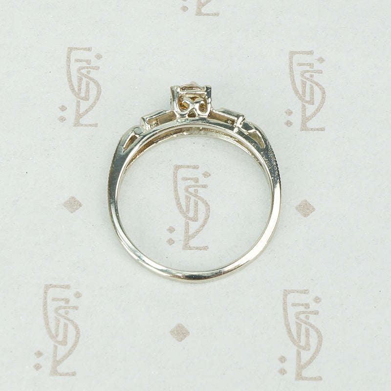 Vintage OEC Cognac Diamond Engagement Ring
