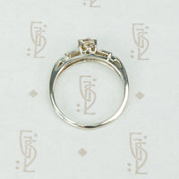 Vintage OEC Cognac Diamond Engagement Ring