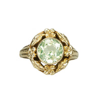 Otsby and Barton Yellow Gold Floral Ring - Gem Set Love