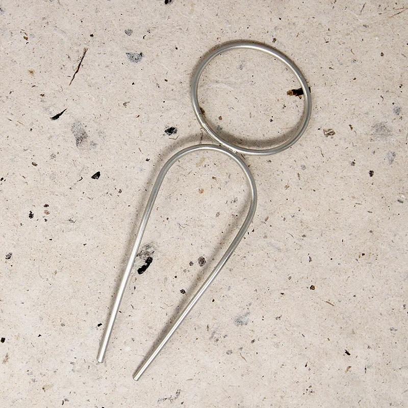 Modern Oval White Brass Hair Pin from Favor