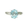Vintage Aquamarine and Diamond Engagement Ring