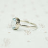 The Oval Aquamarine Ring in Recycled White Gold