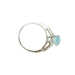 Vintage Aquamarine and Diamond Engagement Ring