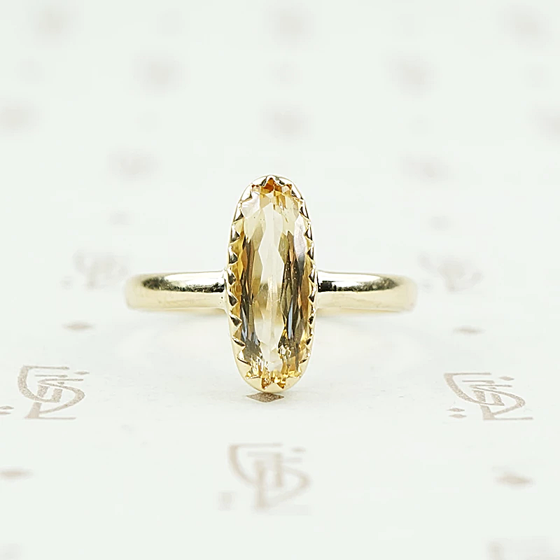 recycled 18k gold vintage imperial topaz ring