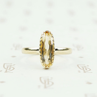 recycled 18k gold vintage imperial topaz ring