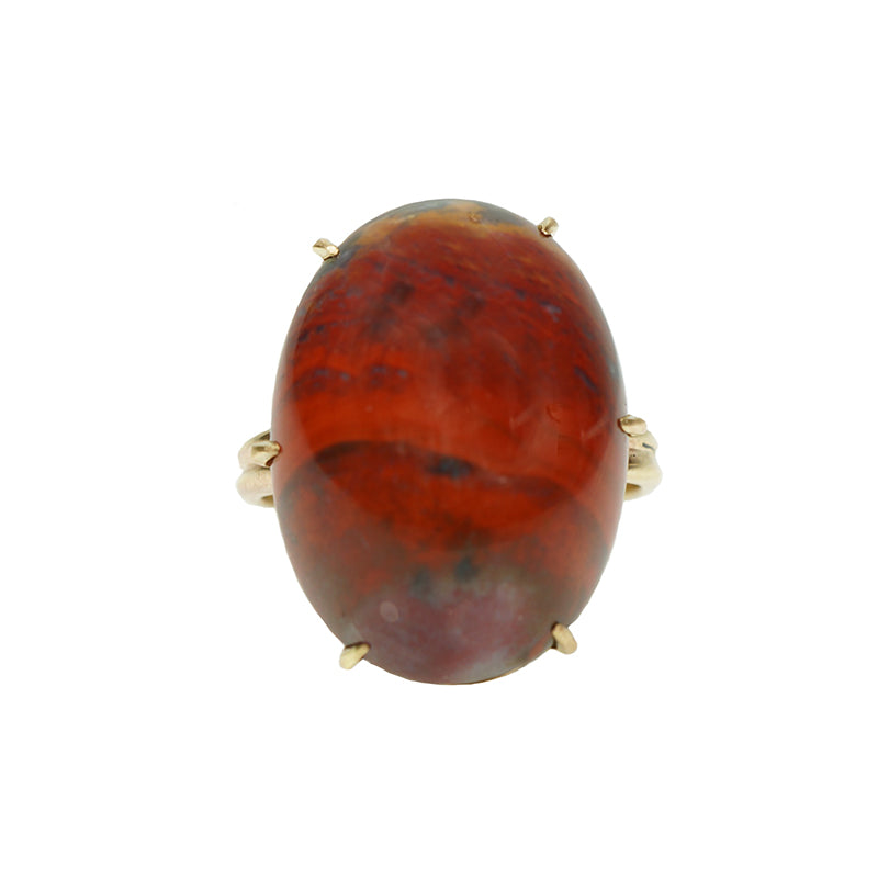 Big Gold Vintage Jasper Ring