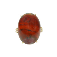 Big Gold Vintage Jasper Ring