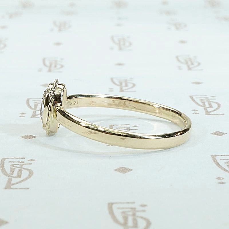 Exquisite Fancy Light Brown Rose Cut Diamond Solitaire