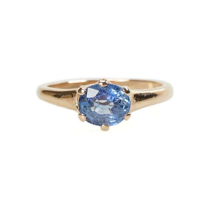 The Oval Sapphire Victorian Solitaire by 720