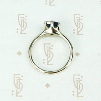 Recycled White Gold Oval Sapphire Solitaire by GSL