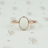 Recycled Rose Gold Opal Ring by GSL