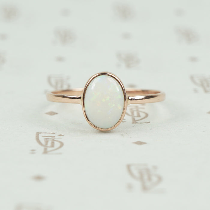 Recycled Rose Gold Opal Ring by GSL