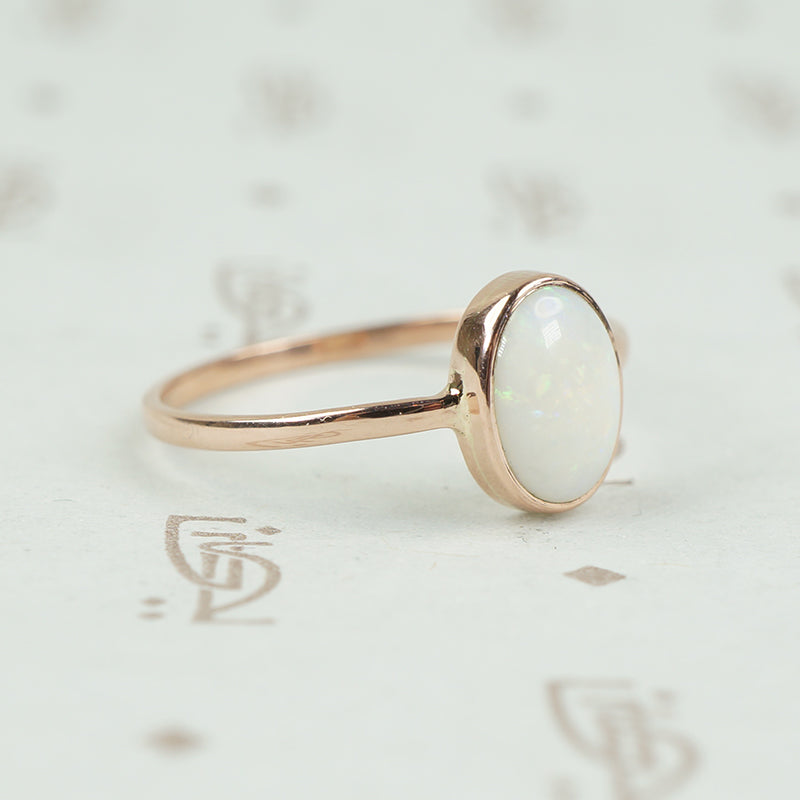 Recycled Rose Gold Opal Ring by GSL