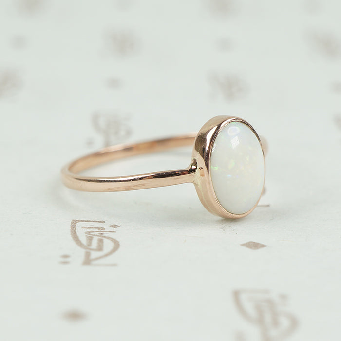 Recycled Rose Gold Opal Ring by GSL