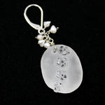 Carved Quartz Flower Earrings by brunet