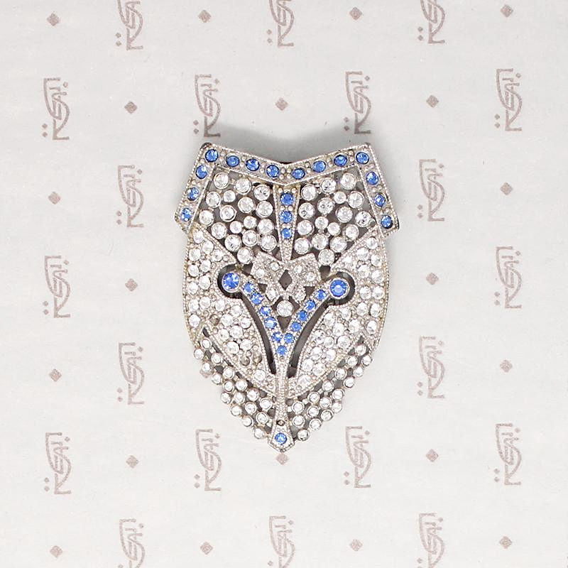 Shield Shaped Sparkling Deco Dress Clip 