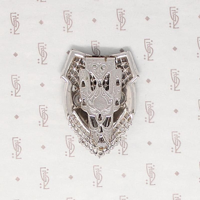 Shield Shaped Sparkling Deco Dress Clip 