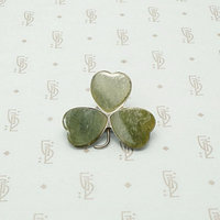 Luck of the Irish Connemara Marble Shamrock Brooch