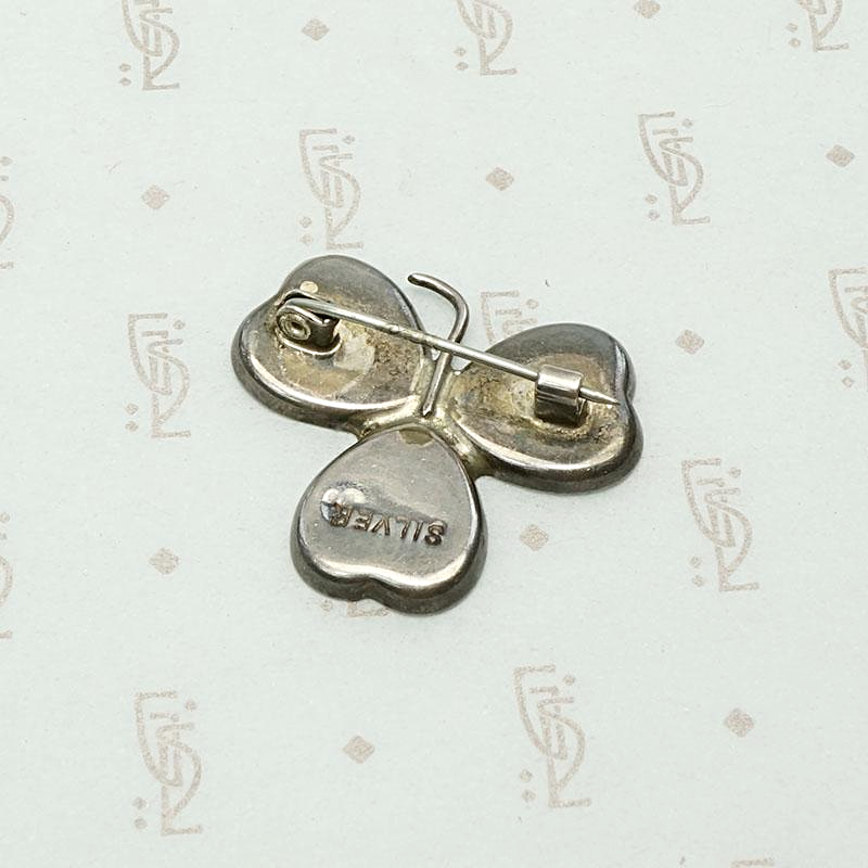 Luck of the Irish Connemara Marble Shamrock Brooch