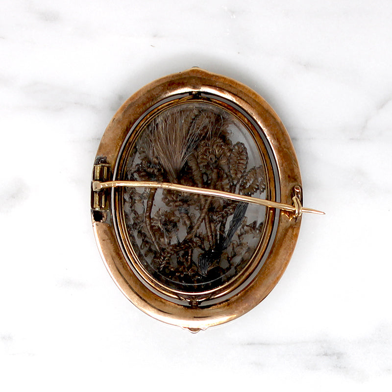 Incredible Craftsmanship Early Victorian Hair Work Brooch