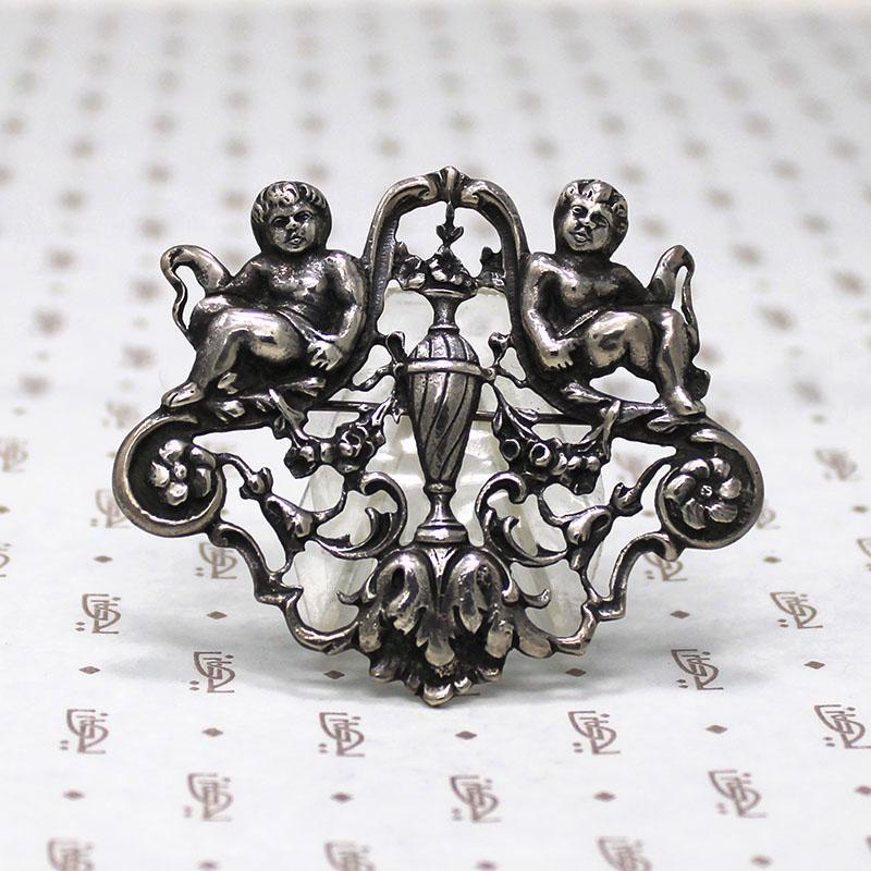 Lacy and Light Vintage Cini Cherub Brooch