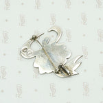 Vivacious Parrot Pin in Sterling & Turquoise