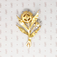 En Tremblant Colorful Enameled Flower Brooch
