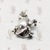 Frisky Little Tree Frog Pin in Garnet & Silver