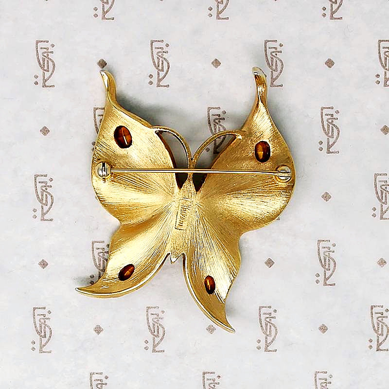 Whimsical Glamour Trifari Butterfly Brooch