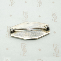 Onyx & Mother of Pearl Brooch in Sterling Silver