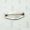 Onyx & Mother of Pearl Brooch in Sterling Silver