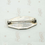 Onyx & Mother of Pearl Brooch in Sterling Silver