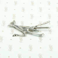 Charming Silver Roadrunner Brooch