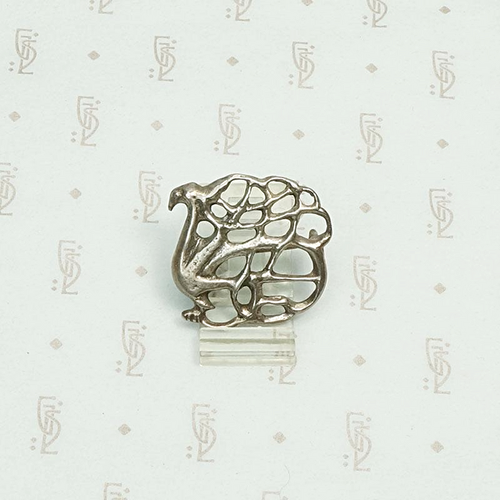 Swedish Sterling Silver Stylized Peacock Pin