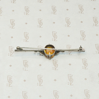 Delicate Citrine and Marcasite Bar Pin