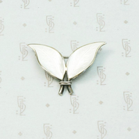 Two White Leaves David Anderson Brooch