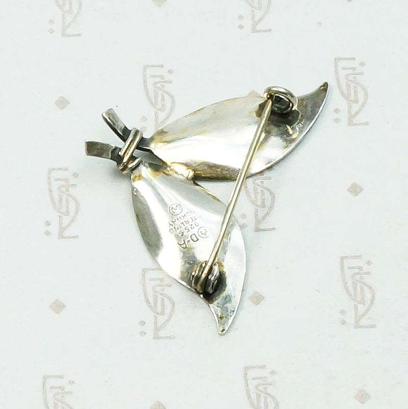Two White Leaves David Anderson Brooch
