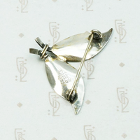 Two White Leaves David Anderson Brooch