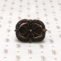 Antique Woven Hair Pin with Gold Details