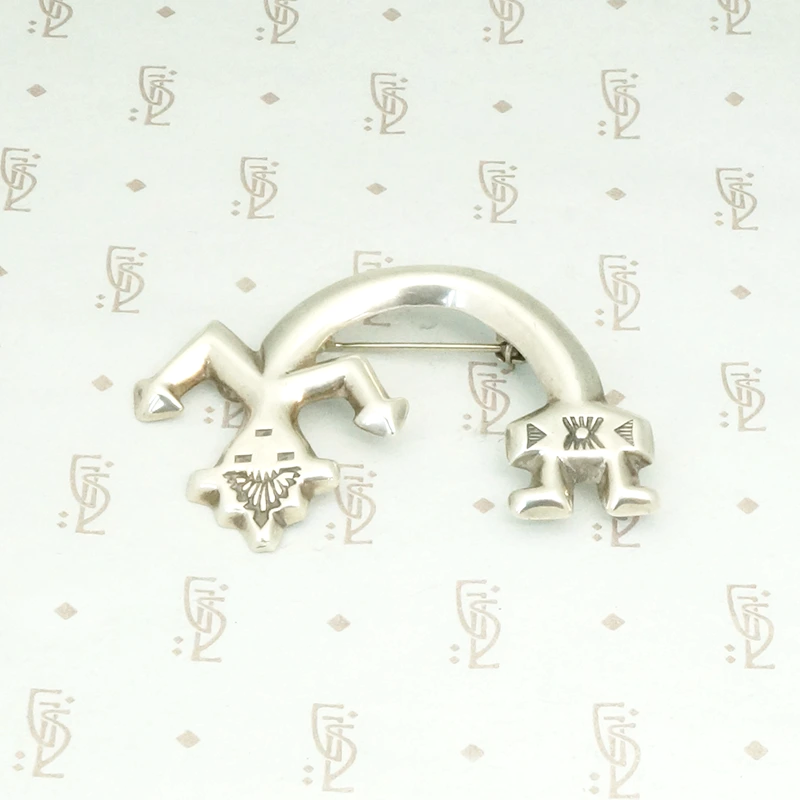Silver Zuni Rainbow Man Brooch