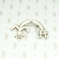 Silver Zuni Rainbow Man Brooch