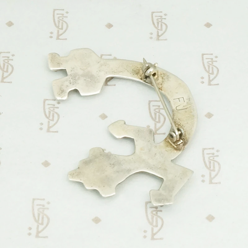 Silver Zuni Rainbow Man Brooch