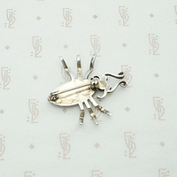 Hand Made American Silver Spider Brooch